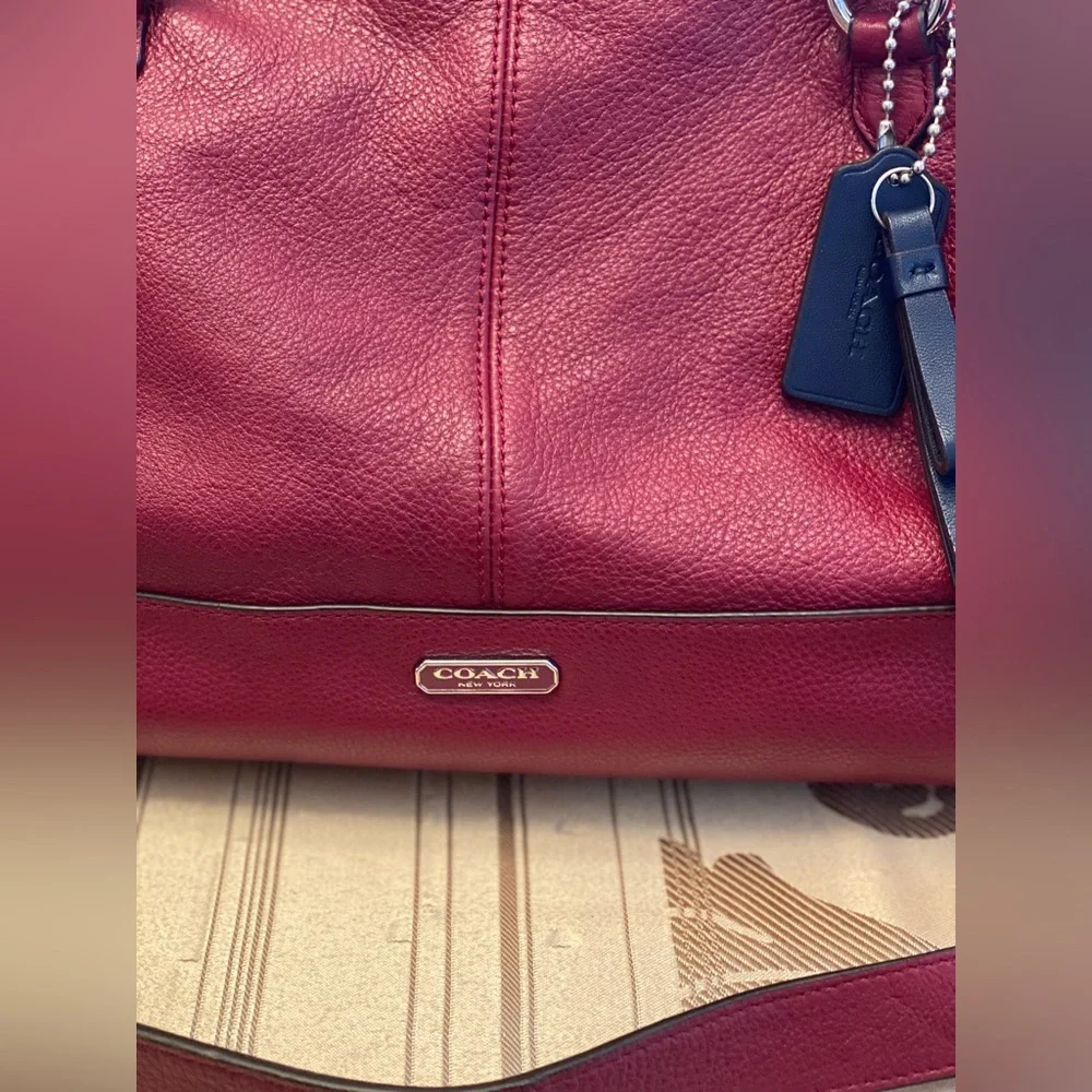 Coach large leather duffle bag